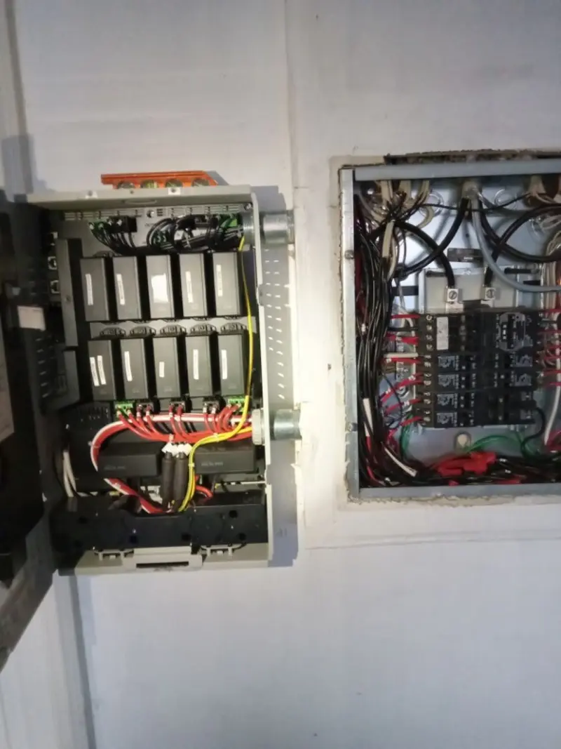 Electrical panel upgrade completed for Security Camera Wiring in Ashby